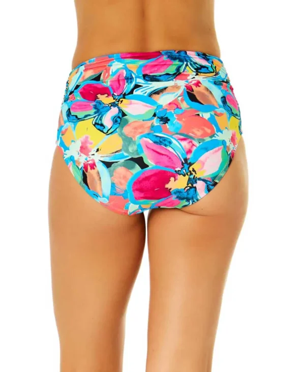 Anne Cole: Amalfi Floral Shirred High Waist Bikini Bottom