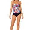 Anne Cole: Dance Floor Palm Twist Front Bandeaukini Top