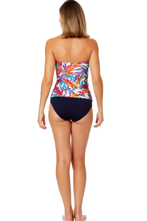 Anne Cole: Dance Floor Palm Twist Front Bandeaukini Top