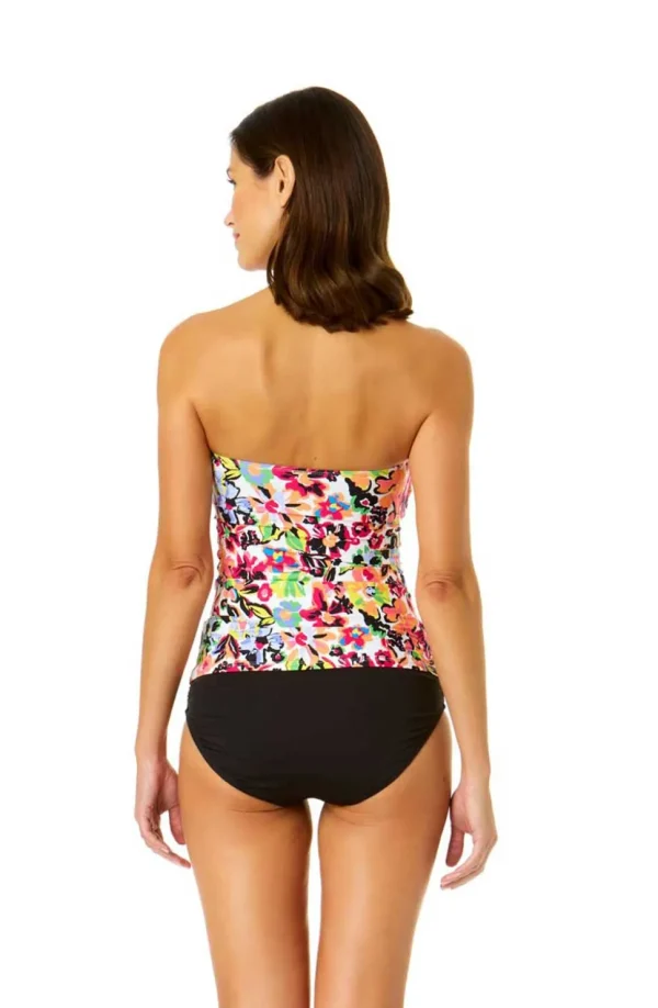 Anne Cole: Sun Blossom Twist Front Bandeaukini Top