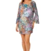 Anne Cole: Sunset Dot Bell Sleeve Tunic Cover Up