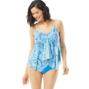 Beach House: Bay Dreaming Kerry Mesh Layer Tankini Top