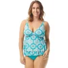 Beach House: Mystic Med Double Ruffle Tankini Top