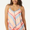 Beach House: Paradise Stripe Kerry Mesh Layer Tankini Top