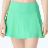 Beach House: Pique Solids Olivia Pleated Swim Skort