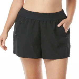 Beach House: Plus Size April Stretch Woven Beach Shorts