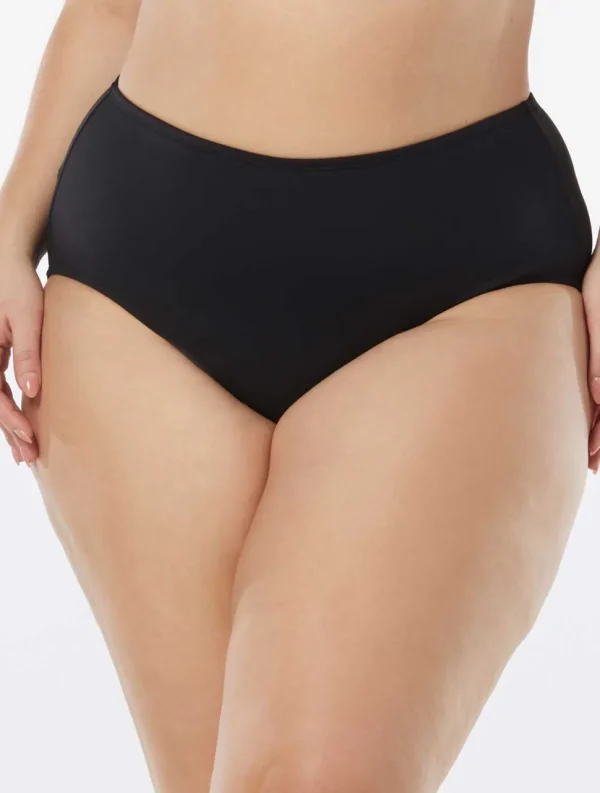 Beach House: Plus Size Beach Solids Chloe High Waist Bikini Bottom