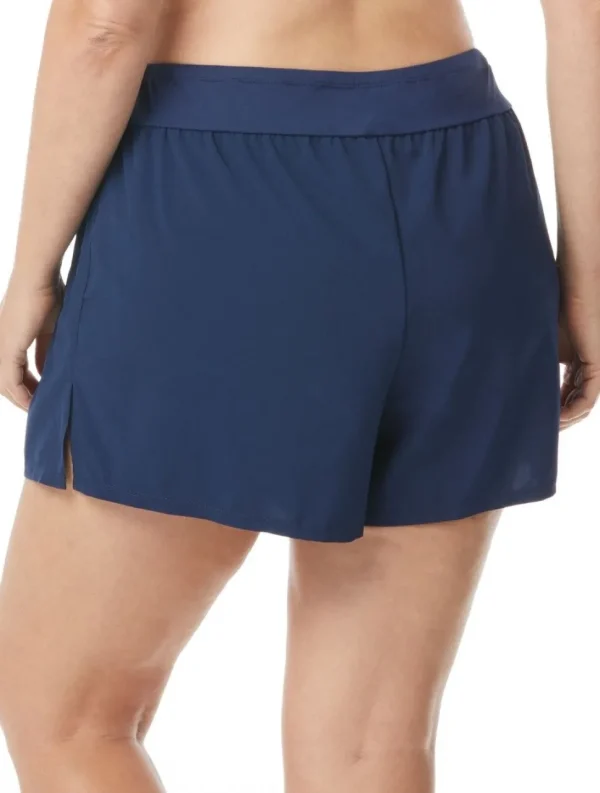 Beach House: Plus Size Solid April Sretch Woven Beach Short