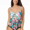 Beach House: Saltwater Swirl Portia Mesh Layer Tankini Top