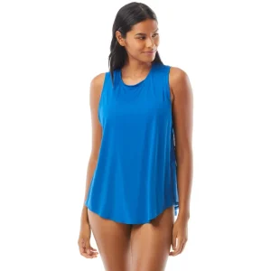 Beach House Sport: Floral Fusion Mantra Split Back Tankini Top