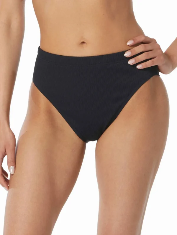 Beach House Sport: Solid Ribbed Bethany High Waist Bikini Bottom