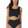 Beach House Sport: Solid Ribbed Bala Crop Top