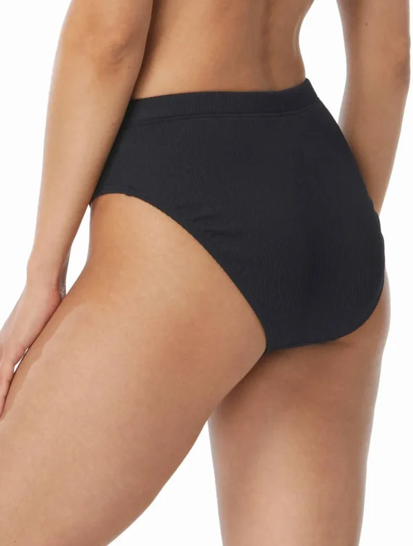 Beach House Sport: Solid Ribbed Bethany High Waist Bikini Bottom