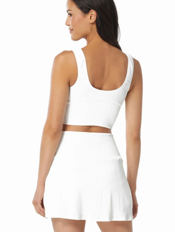 Beach House Sport: Solid Ribbed Bala Crop Top