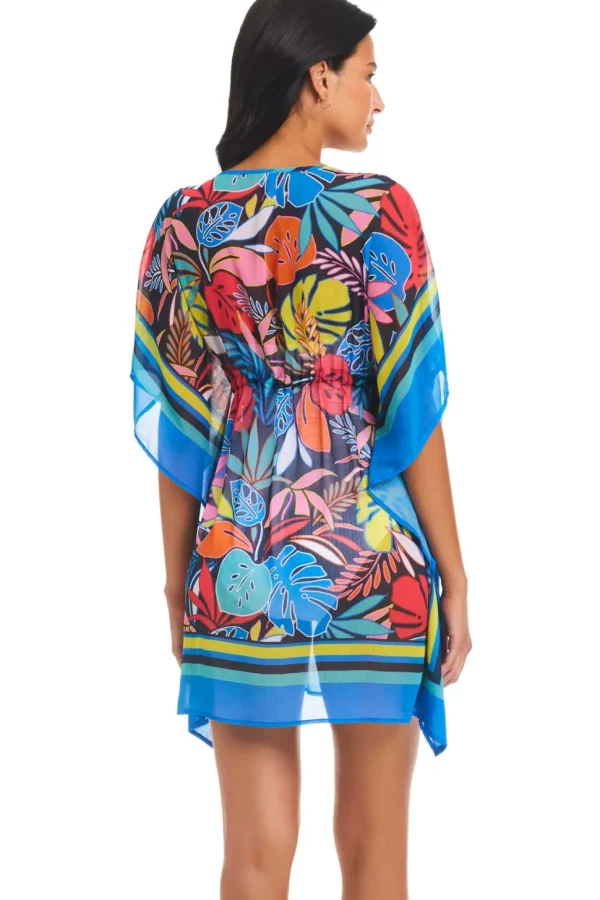 Bleu: Color Field Chiffon Caftan