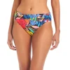 Bleu: Color Field Sarong Hipster Bikini Bottom