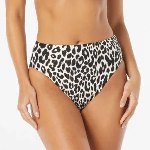 Carmen Marc Valvo: Foil Jungle Cheetah Reversible High Waist Bikini Bo