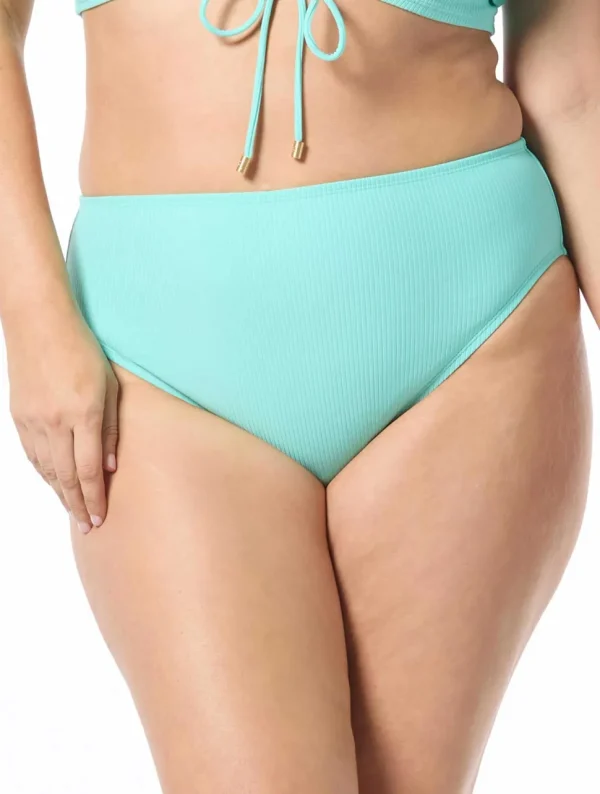 Coco Reef: Rib Solids Shirred High Waist Bikini Bottom