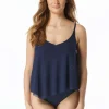 Coco Reef: Solid Captivate Double Layer Mesh Bra Size Tankini Top
