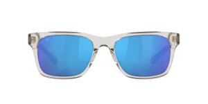 Costa: Tybee 282 Shiny Light Grey Crystal Blue Mirror Polarized