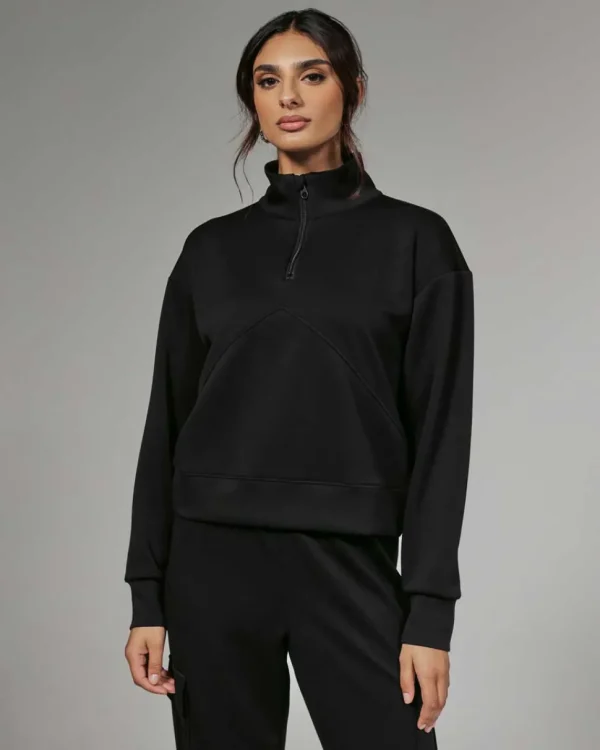 7 Diamonds: Women's Rev Crop Quarter-Zip Pullover