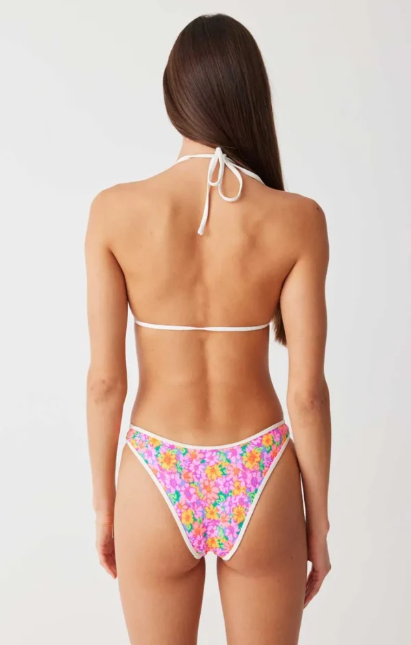 Frankies Bikinis: Daisy Pond Dove High Leg Bikini Bottom