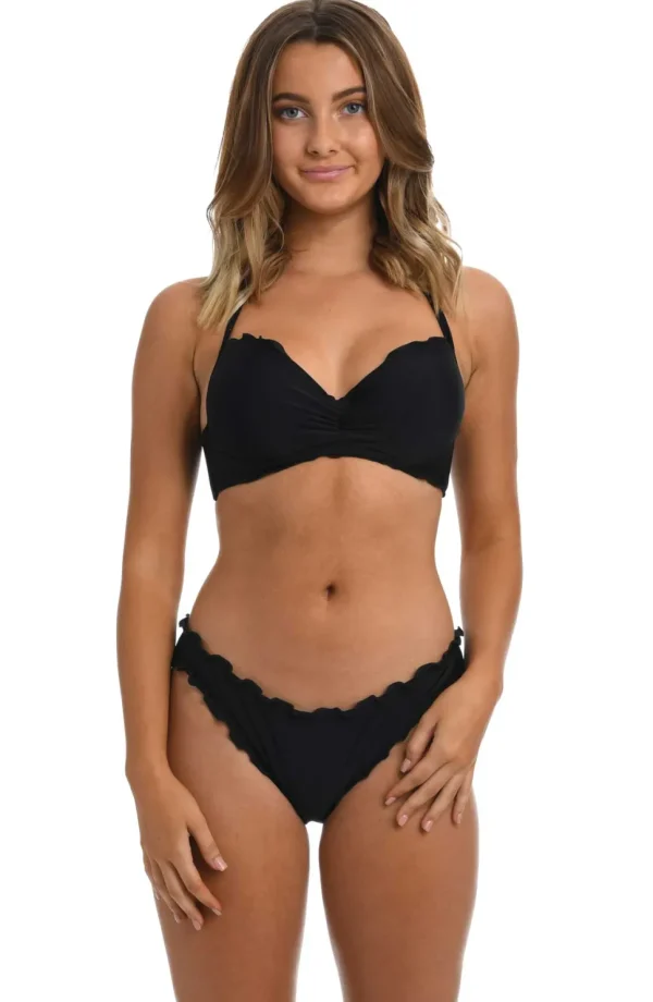 Hobie: Solids Push Up Ruffled Underwire Bra