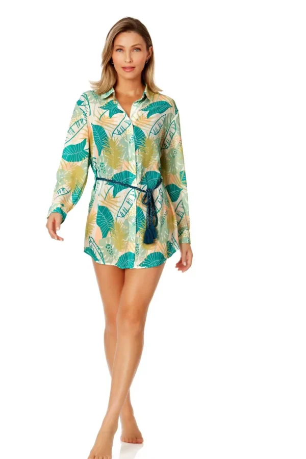 Ibiza: Tahiti Button Up Cover Up Shirt