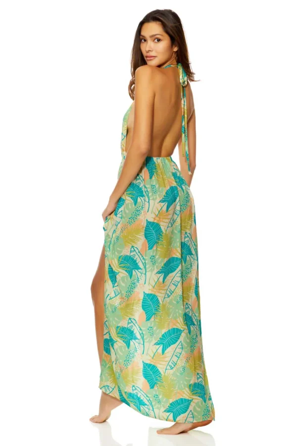 Ibiza: Tahiti Low V Halter Neck Dress Cover Up