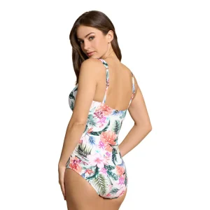 Jantzen: One Piece Hawaiian Terrace Surplice Swimsuit