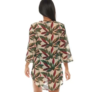 Jordan Taylor: Chevron Bell Sleeve V-Neck Tunic