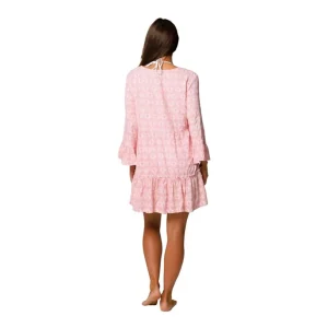 J.Valdi: Petals Lace Up Tiered Dress