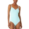 Kate Spade: One Piece Pique Scallops Underwire Swimsuit