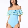 Kate Spade: One Piece Ruffle Off The Shoulder Swimsuit