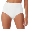 Kate Spade: Pique Scallops High Waist Bikini Bottom