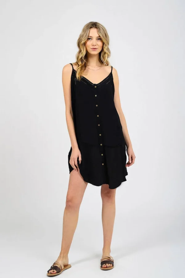 Koy Resort: Miami Solid Button Mini Dress