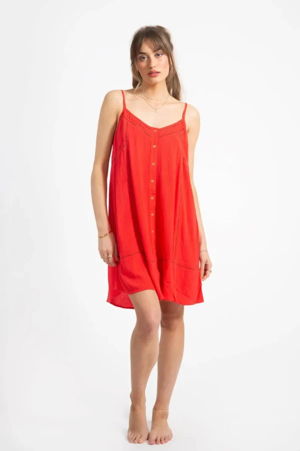 Koy Resort: Miami Solid Button Mini Dress