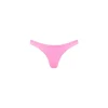 Kulani Kinis: Taffy Pink Ribbed Minimal Ceeky Bikini Bottom
