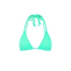 Kulani Kinis: Turquoise Mint Ribbed Halter Bralette Bikini Top