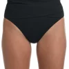 La Blanca: Island Goddess Solid Mid Waist Sash Bikini Bottom