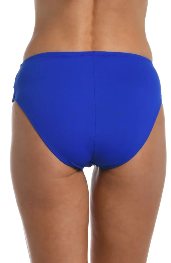La Blanca: Island Goddess Solid Mid Waist Sash Bikini Bottom