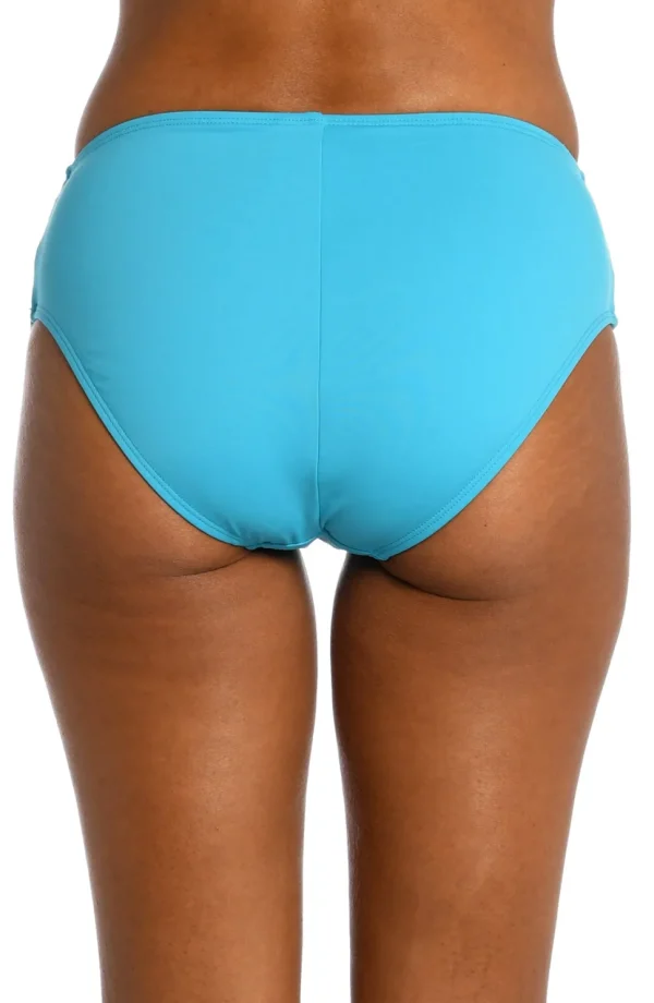 La Blanca: Island Goddess Solid Mid Waist Sash Bikini Bottom