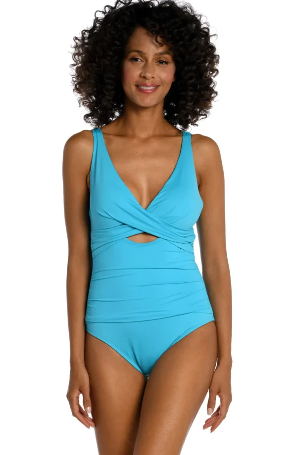 La Blanca: One Piece Island Goddess Cross Front Keyhole Mio