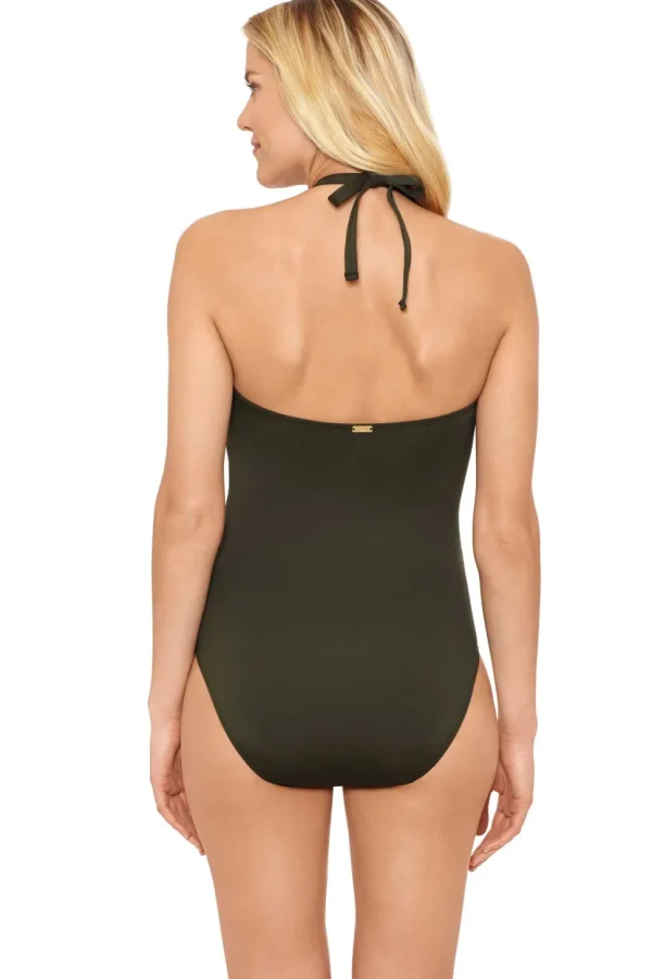 Lauren: One Piece Beach Club Solids High Neck
