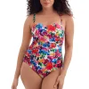 Longitude: One Piece Blooming Bouquet Long Torso Sweetheart Tank Swims