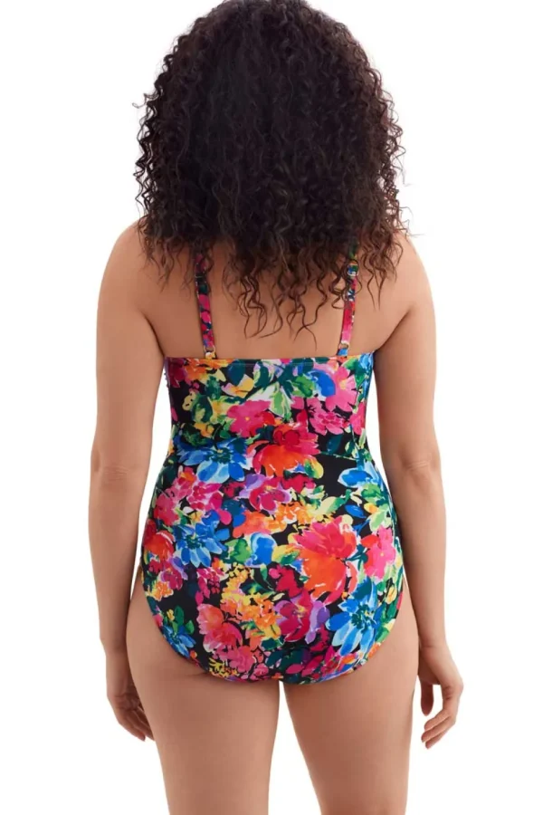 Longitude: One Piece Blooming Bouquet Long Torso Sweetheart Tank Swims