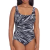 Longitude: One Piece Night Point Long Torso Scoopneck Tank Swimsuit