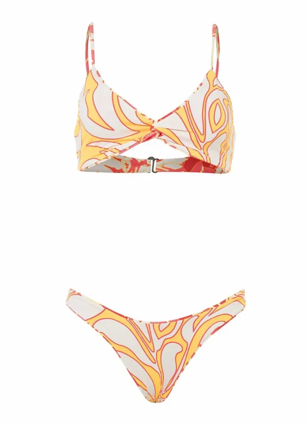 Maaji: Abstract Garden Twisted Bralette Bikini Top