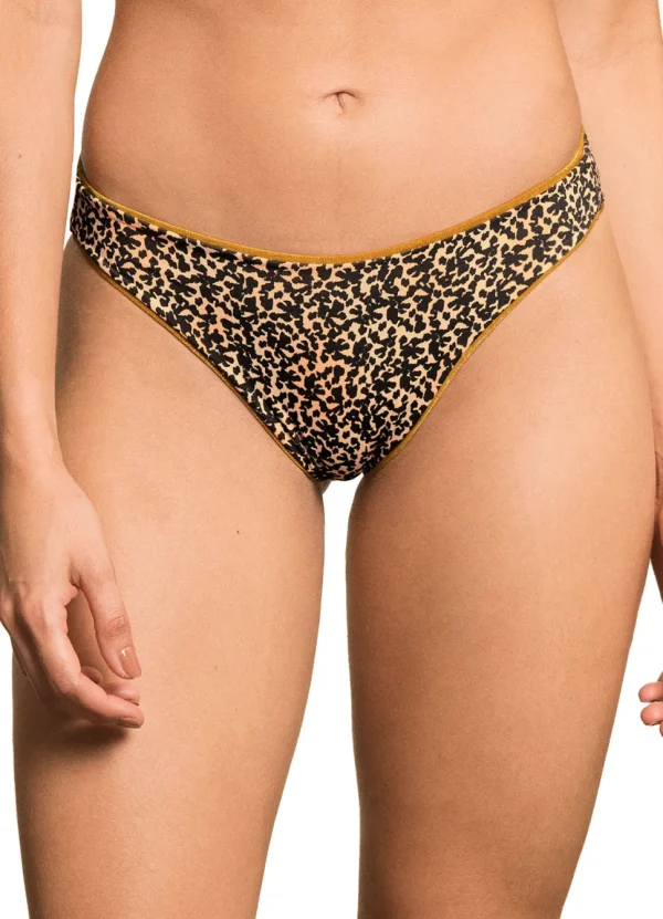 Maaji: Honey Gold Sublimity Classic High Leg Bikini Bottom