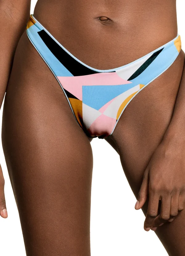 Maaji: Stone Blue Splendour High Leg Bikini Bottom